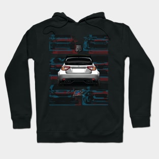 subaru impreza wrxsti rear Hoodie